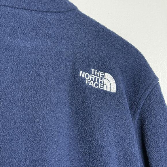 North Face Jacket Mens Large Navy Full Zip Fleece Embroidered Logo Outdoors - Picture 5 of 8